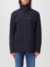 Fay Hooded Jacket With Adjustable Neck Strap In Blau