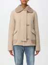 Fay 3 Hooks In Wool And Cashmere Blend Fabric In Beige