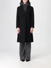Fay Tailored Black Coat With Structured Design And Clean Lines In Black