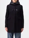 Fay Dark Blue Nylon Blend Hooded Jacket In Blue