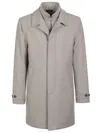 Fay Easy Morning Double Front Peacoat In Gray