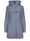 Fay Toggle Coat In Wool Cloth In Gray