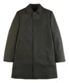 Fay Straight Wool-cashmere Blend Coat With Side Pockets In Green