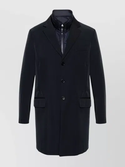Fay Coat Logo Embroidered Rear Vents In Black