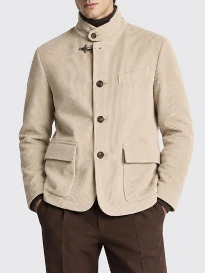 Fay Coat Men Color Beige In Neutral