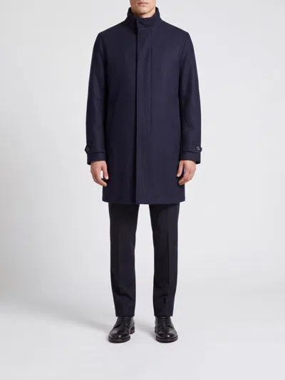 Fay Coat Men Color Blue In Multi