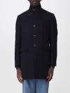 Fay Lobster-clasp Single-breasted Coat In Black
