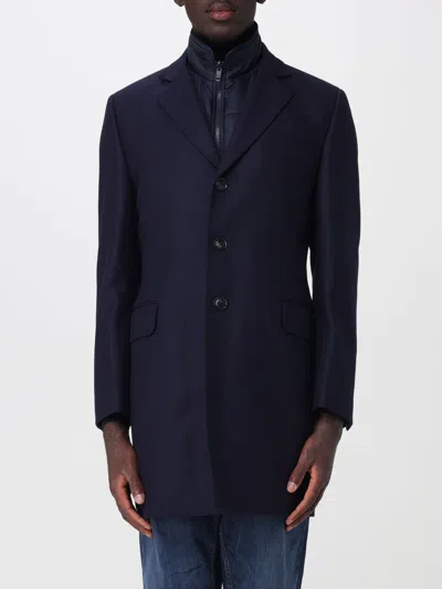 Fay Coat Men Color Navy In Blue