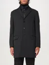 Fay Black Double Polyester Coat