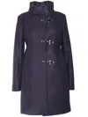 Fay High Collar Long Sleeves Mid-length Coat In Purple