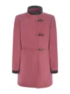 Fay Coat  Virginia In Wool Blend In Pink