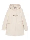 Fay Ivory Short Coat With Tailored Silhouette And Minimalist Design In White