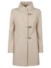Fay Romantic Coat Foderato In White