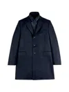 Fay Tailored Inner Down Jacket Three-button Coat In Blue