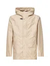 Fay Sand Technical Poplin Short Parka