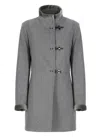 Fay Virginia Hook-fastened Coat In Grey