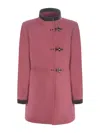 Fay Coat  Virginia In Wool Blend In Pink