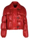 Fay 3 Hooks Cropped Down Jacket In Red