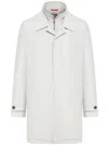 Fay Technical Poplin Morning Coat In Argilla