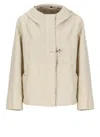 Fay Waterproof Short Parka Jacket In Beige