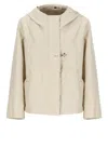 Fay Waterproof Short Parka Jacket In Beige