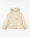 Fay Waterproof Women Jackets  - Short Parka In Technical Popeline - Beige In Beige