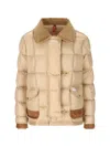 Fay Nylon Down Jcket In Beige