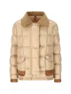 Fay Nylon Down Jcket In Beige