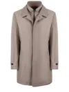 Fay Waterproof Nylon Down Jacket Coat In Beige