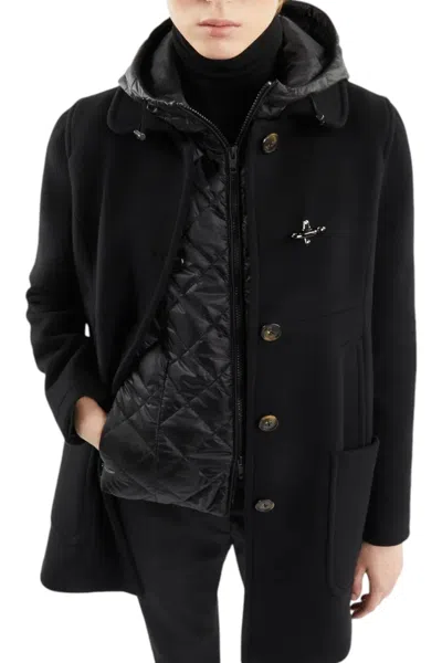 FAY FAY COATS BLACK