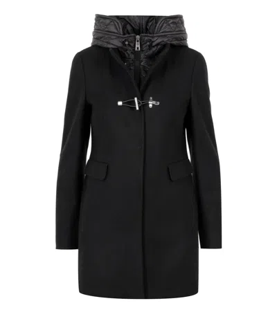 FAY FAY COATS BLACK