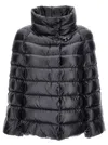 Fay Glossy Quilted Down Coat With Structured Collar In Black