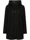 Fay Toggle Coat In Technical Gabardine In Black