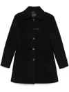 Fay Single-breasted Coat In Black