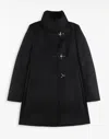 Fay Romantic Coat In Black In Soft Wool Blend Fabric In Black