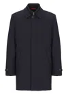 Fay Padded Stretch Technical Twill Coat In Blue
