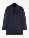 Fay Morning Coat In Technical Poplin In Blue