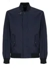 Fay Bomber Style Hooded Short Jackets In Blue