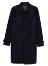 Fay Button-fastening Welt-pocket Coat In Blue