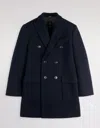 Fay Double-breasted Coat In Blue