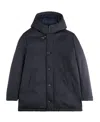 Fay Button-fastening Hooded Jacket In Blue