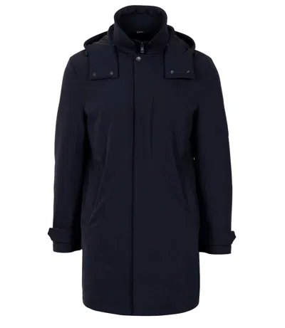 Fay Men Morning Coat Travel In Jersey Stretch In Black