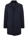 Fay Morning Waterproof Coat With High Collar In Blue
