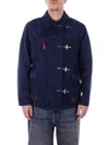 Fay Relaxed-fit Jacket With Button-up Front In Blu Blu