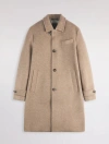 Fay Wool Coat With Hook And Multiple Pockets In Brown