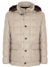 Fay Long-sleeved Cotton Jacket In Brown