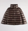 Fay Striped Down Jacket In Brown