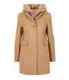 Fay Toggle Coat In Brown
