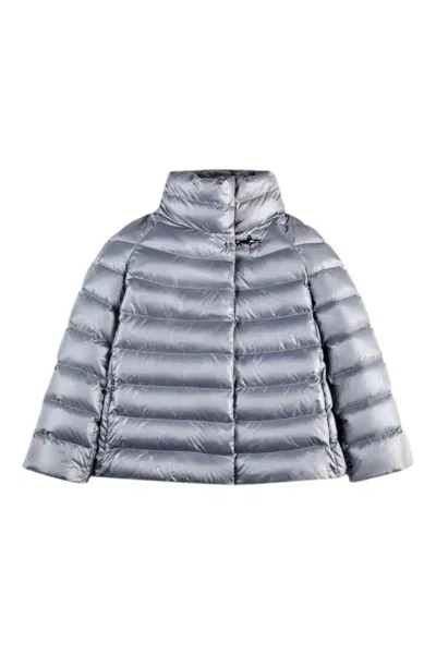 Fay Coats Clear Blue In Silver
