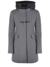 Fay Toggle Coat In Grey